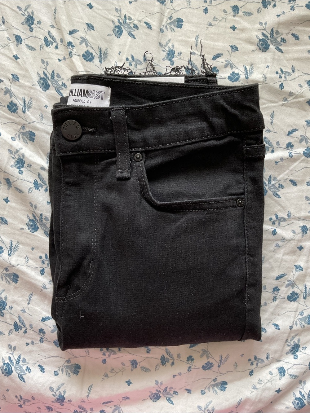 William Rast Freedom Stretch Sculpted High-Rise Ankle Skinny Black Jeans